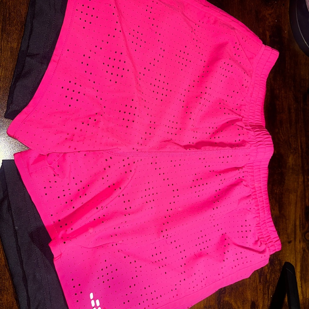 BCG Vibrant Pink and Black Sports Shorts